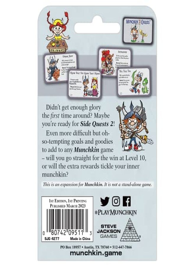ستيف جاكسون جيمز لعبة Munchkin Side Quests 2 من تطوير Steve Jackson Games، لعبة لوحية استراتيجية - Image 3